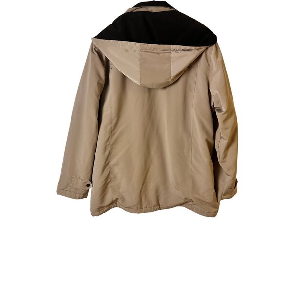 White Stag Size 2X Plus Beige Jacket Hooded  Snap Front Water-Resistant Women - Picture 3 of 11